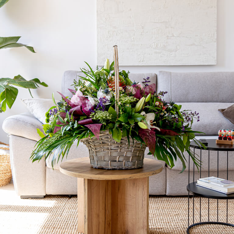 cesta imperial con flors