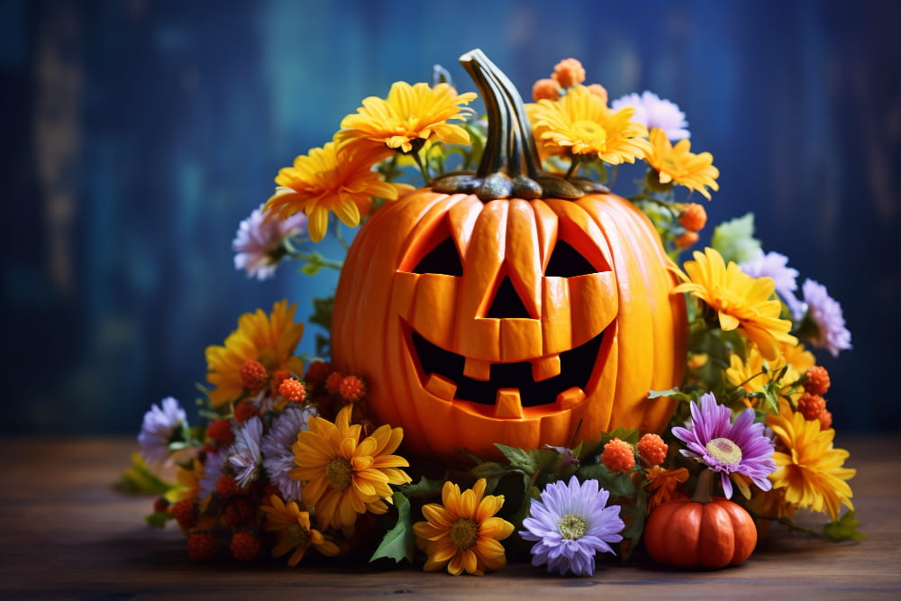 arreglos florales para halloween