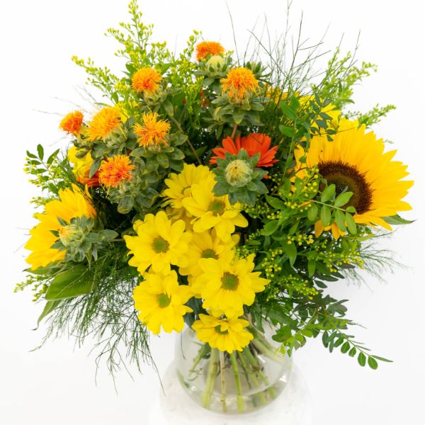 ramo con margaritas amarillas