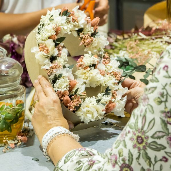 flores preservadas en letra