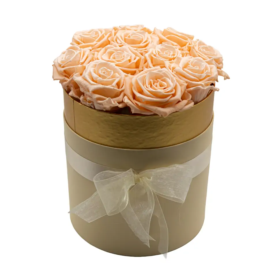 Caja de rosas preservada mediana