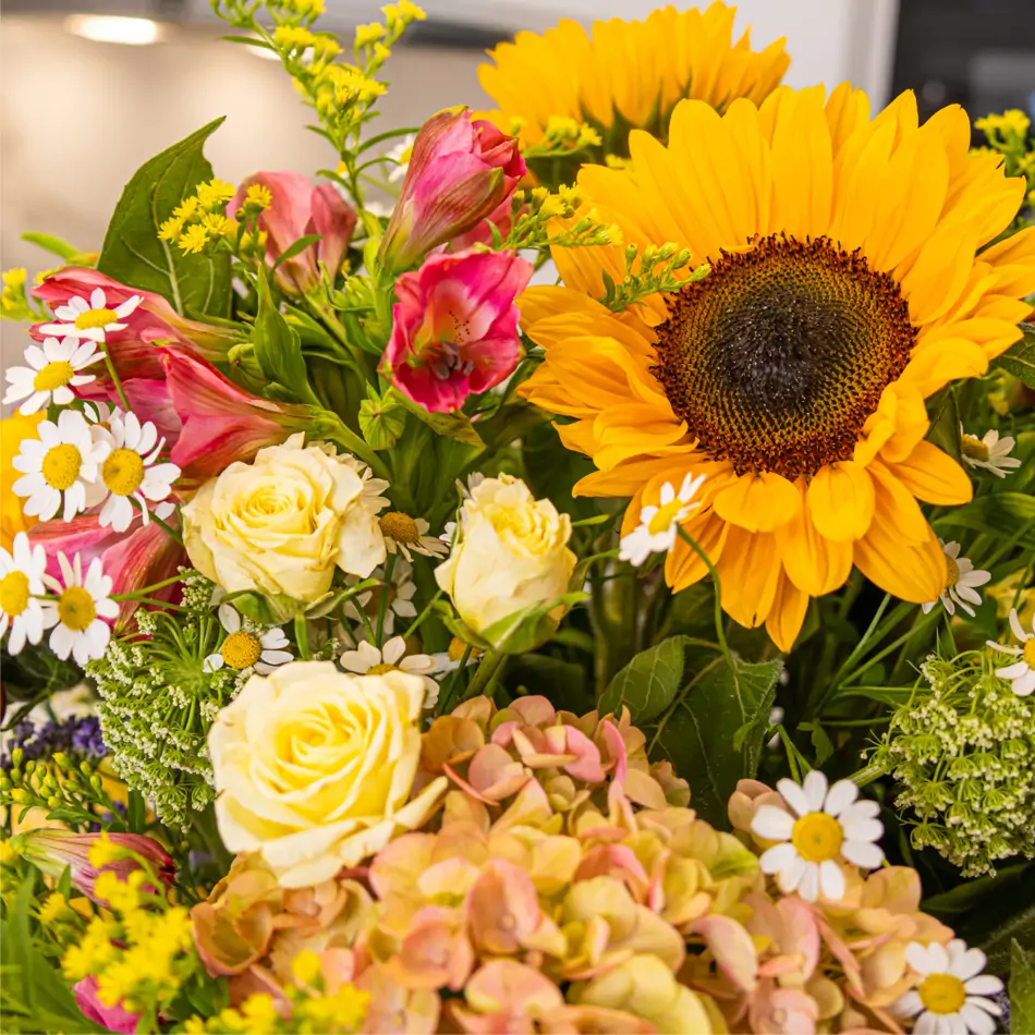 Centro primaveral girasoles