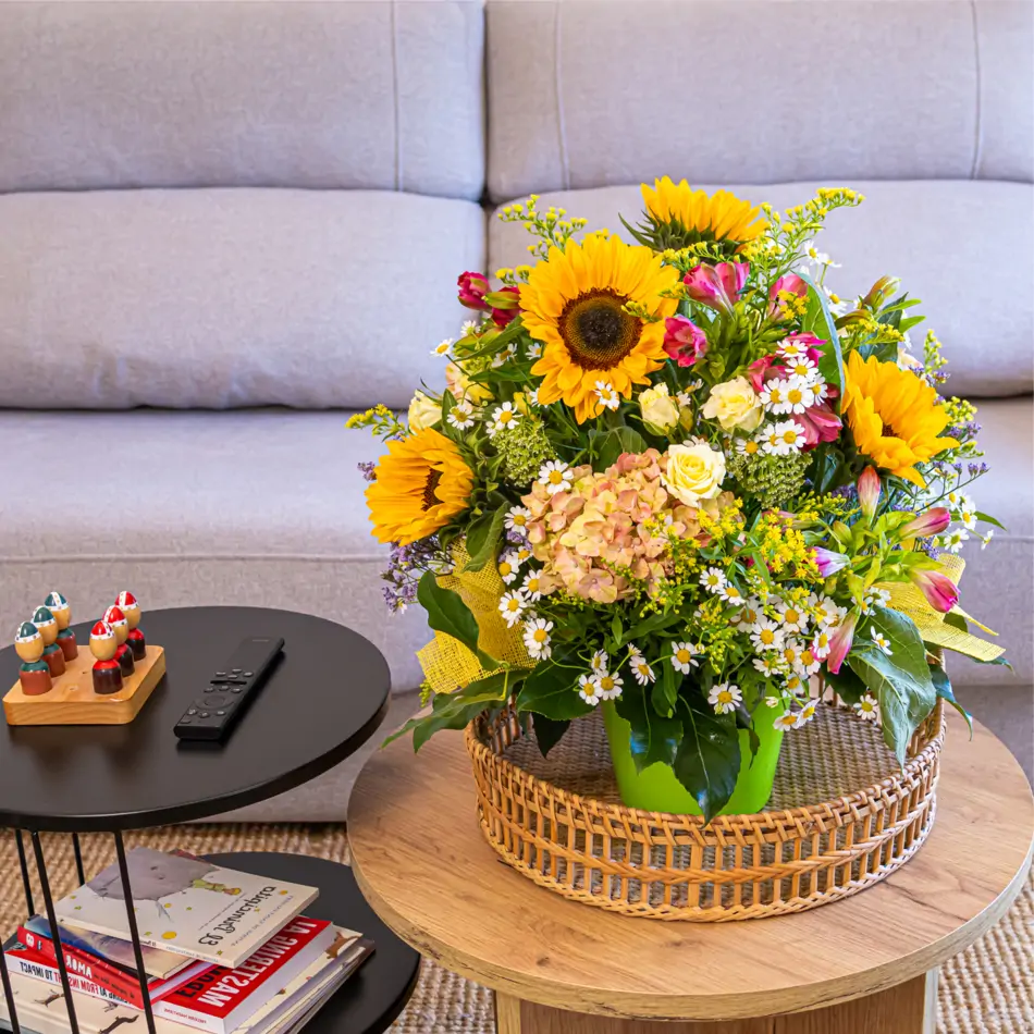 Centro primaveral girasoles