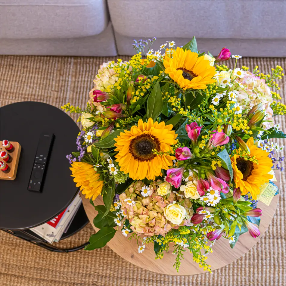 Centro primaveral girasoles