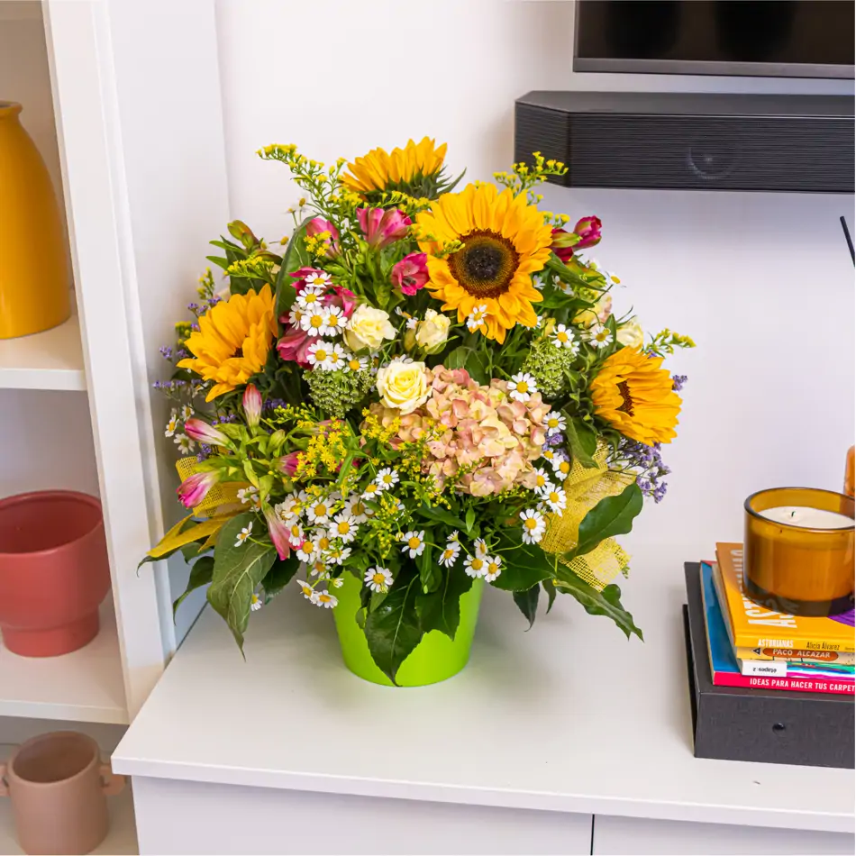 Centro primaveral girasoles