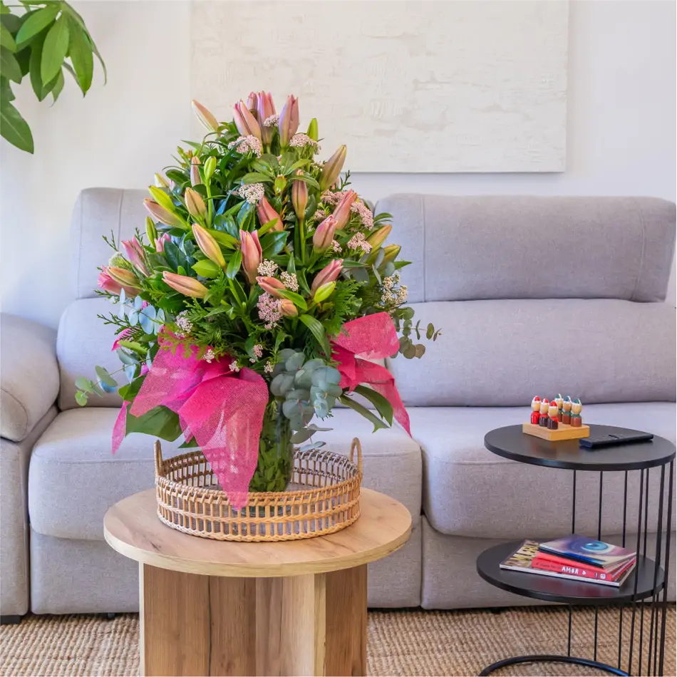 Jarrón de lilium Luz Serena