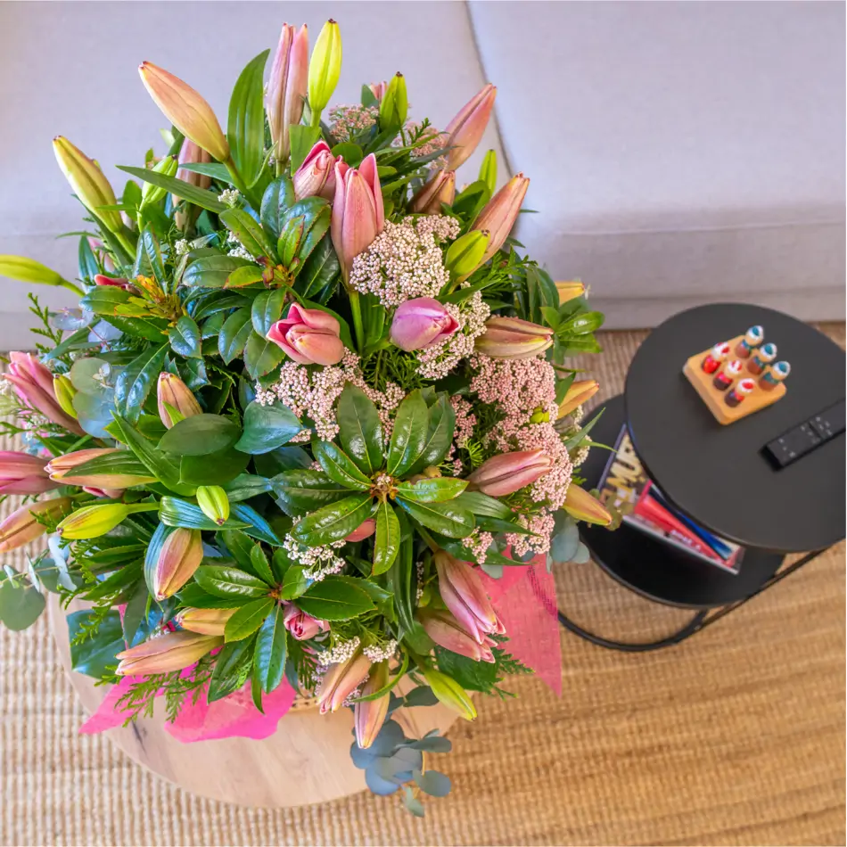 Jarrón de lilium Luz Serena