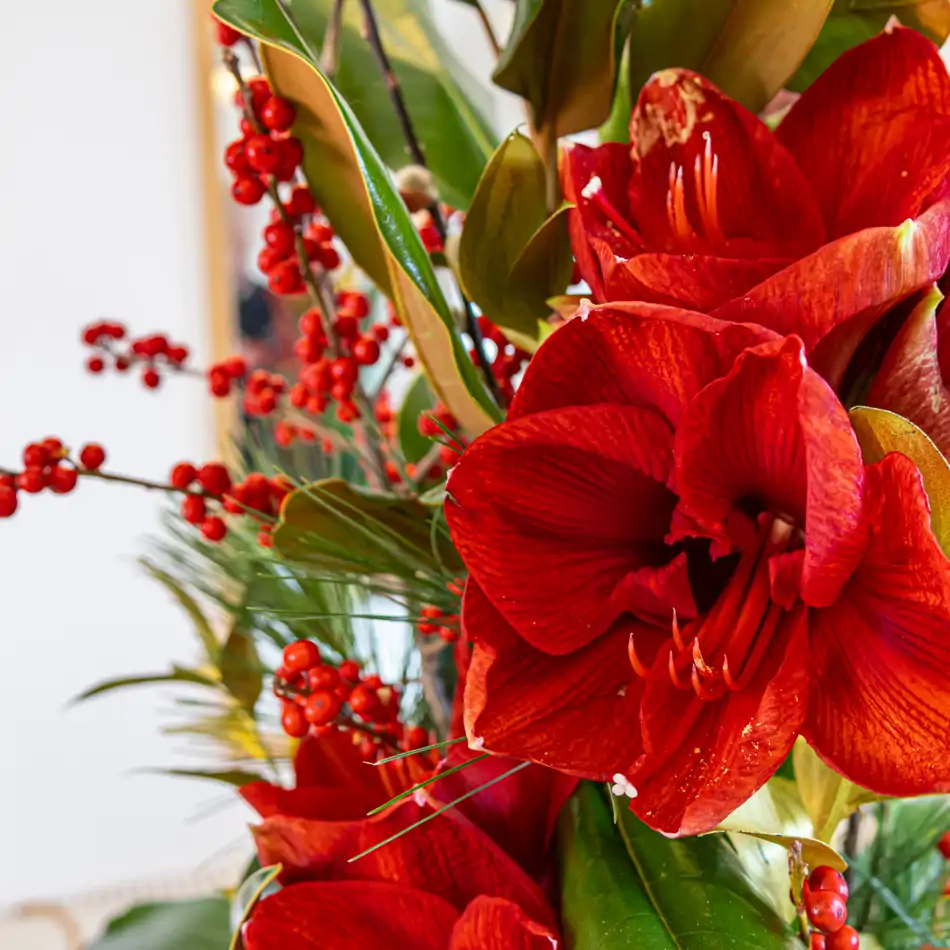 Jarrón navideño Elegancia Radiante