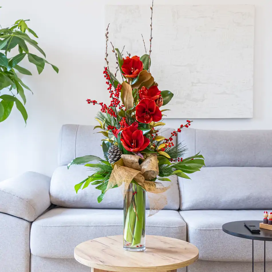 Jarrón navideño Elegancia Radiante