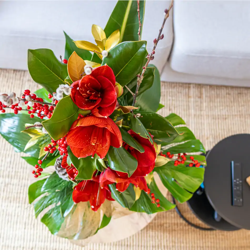 Jarrón navideño Elegancia Radiante