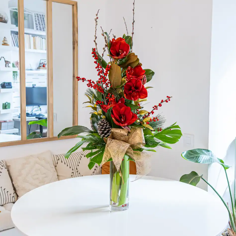 Jarrón navideño Elegancia Radiante