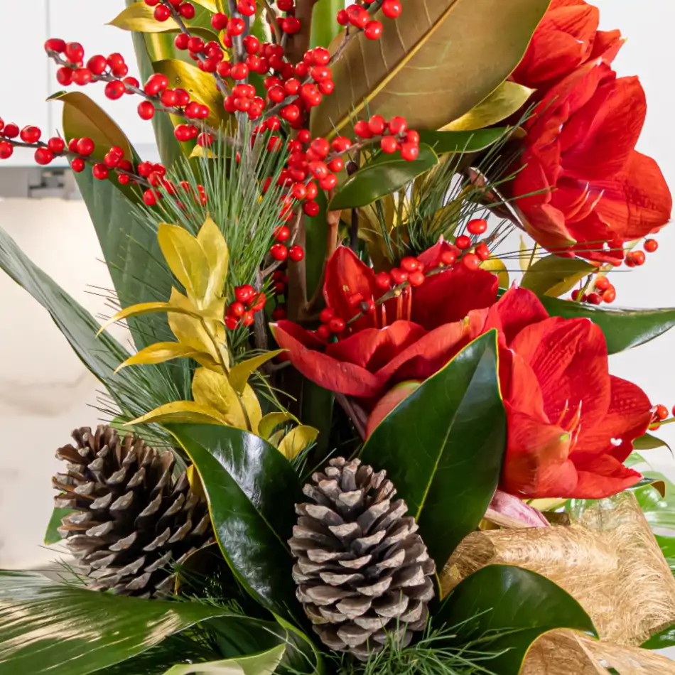 Jarrón navideño Elegancia Radiante