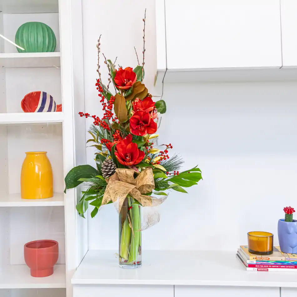 Jarrón navideño Elegancia Radiante