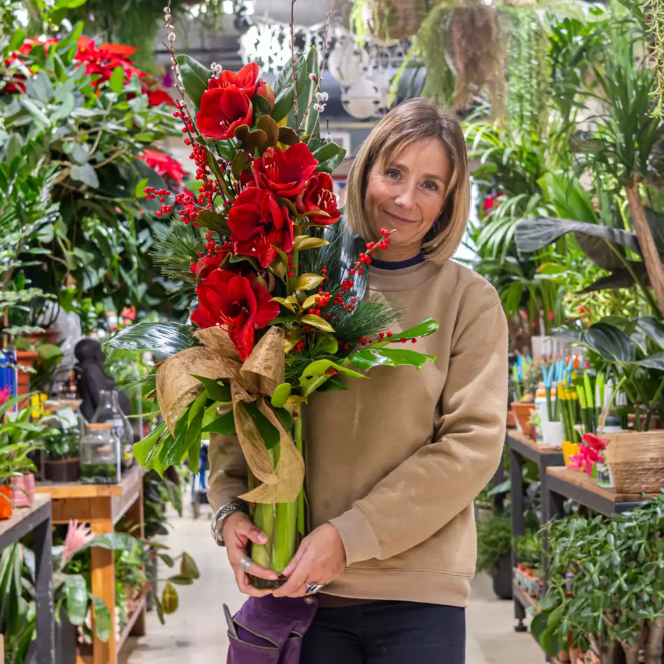 Jarrón navideño Elegancia Radiante