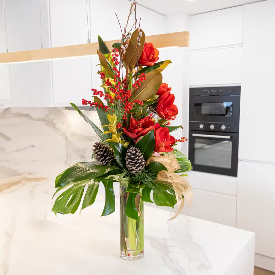 Jarrón navideño Elegancia Radiante