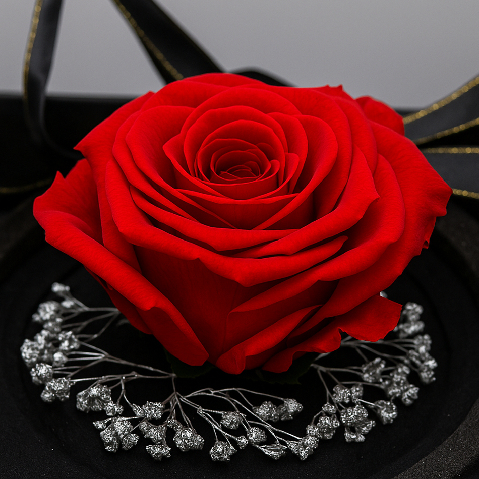 Mini cúpula de rosa Liofilizada Deluxe