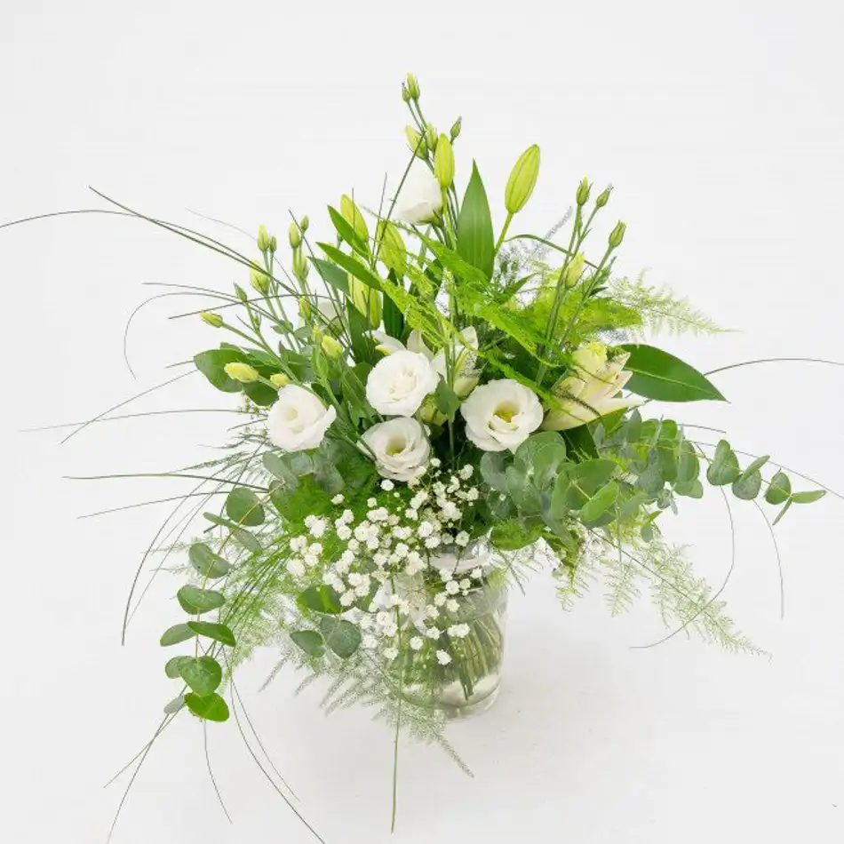 Mini gerro silvestres en tons blancs