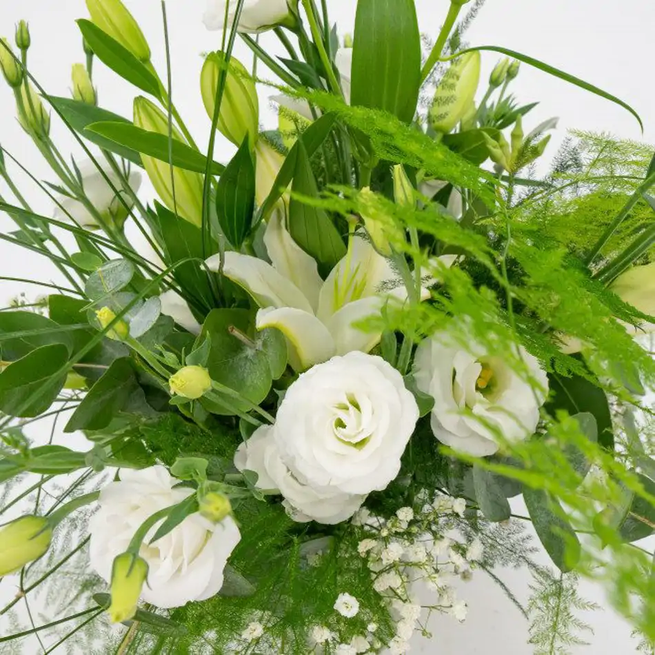 Mini gerro silvestres en tons blancs