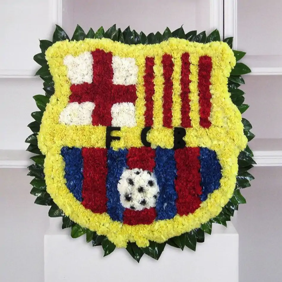 Plafó funerari del escut del barça