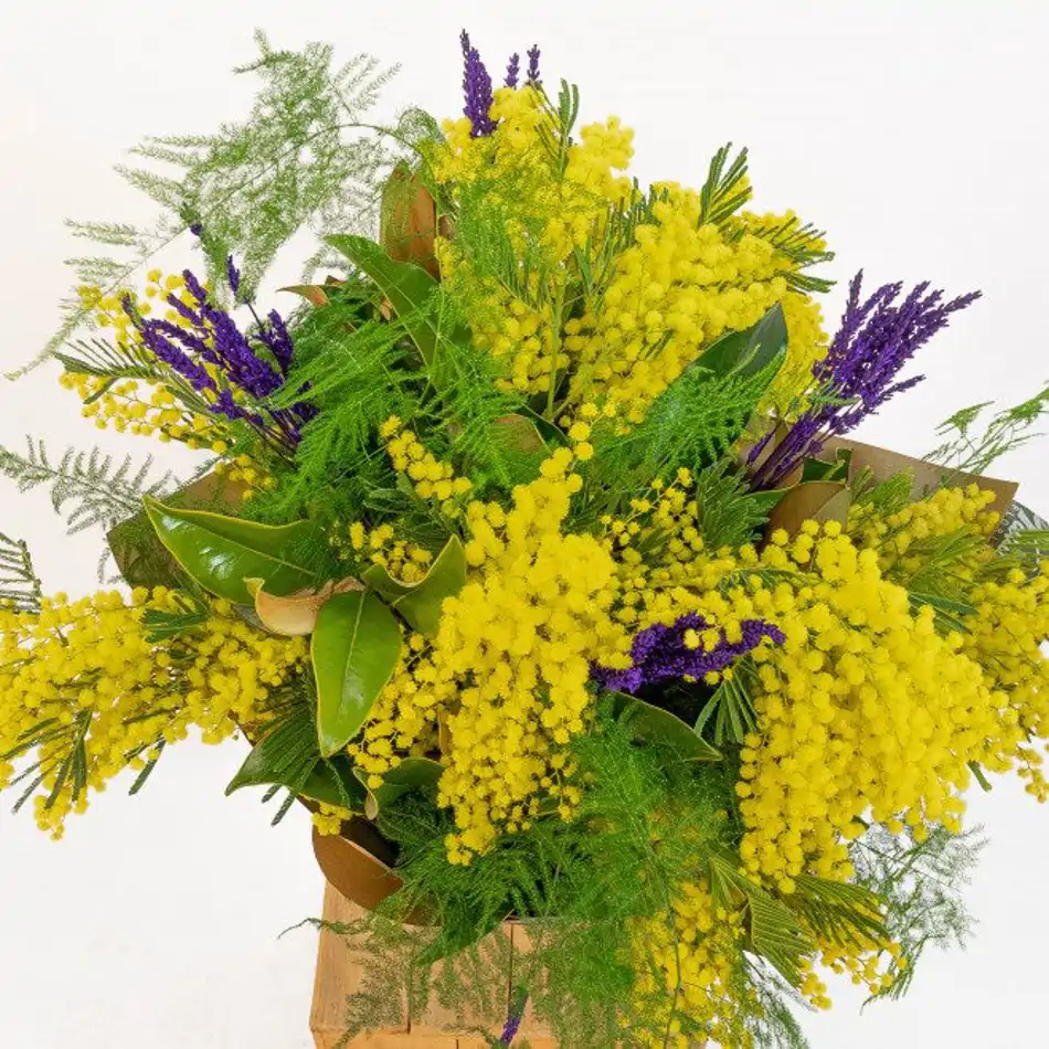 Ramo de mimosa,lavanda y magnolia