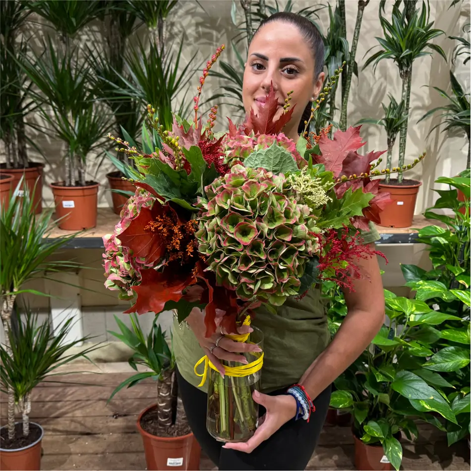 Ramo hortensias otoñal