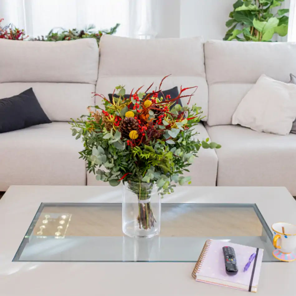 Ramo navideño dorado