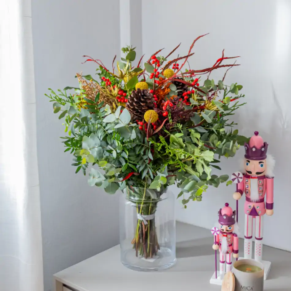 Ramo navideño dorado