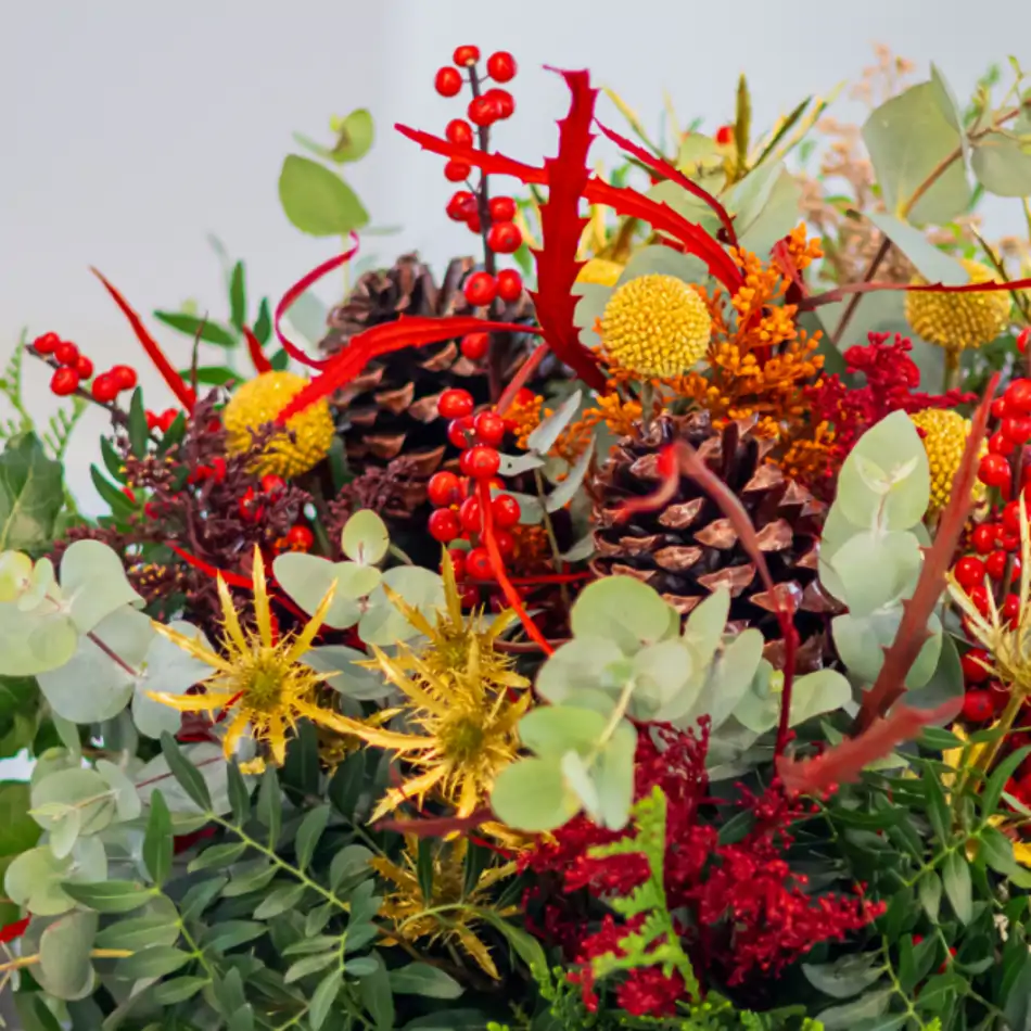 Ramo navideño dorado