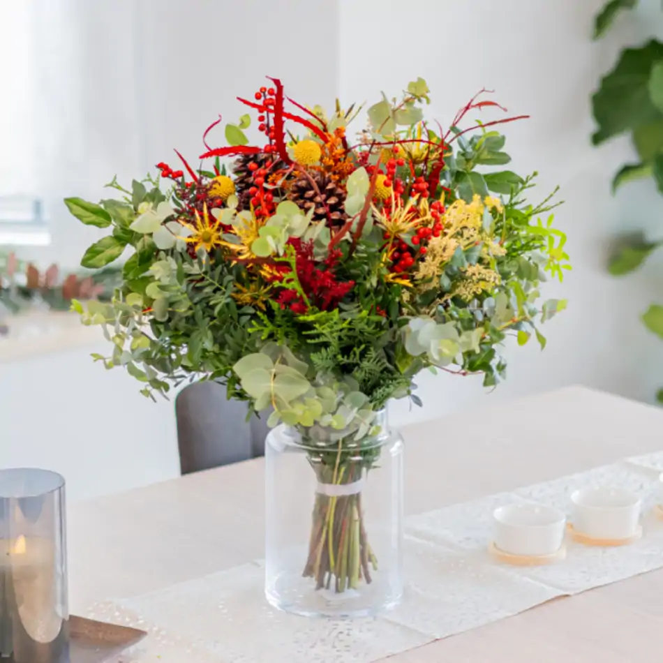 Ramo navideño dorado