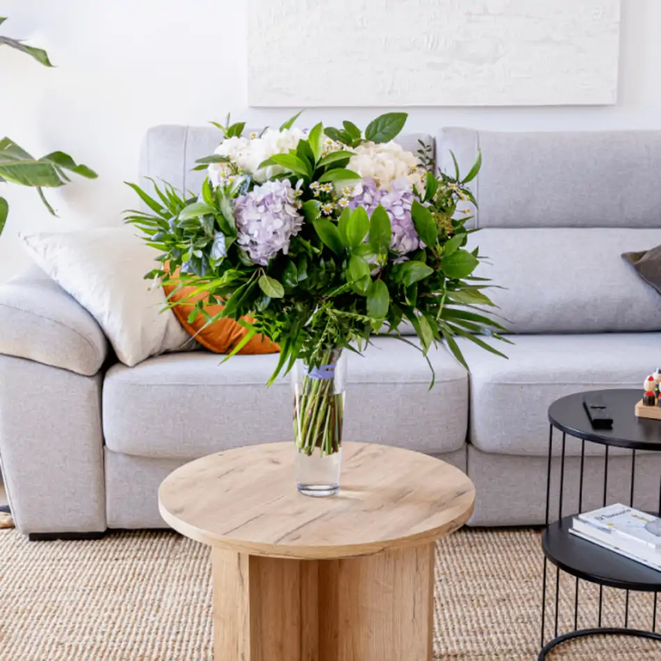 Ramo romántico de hortensias