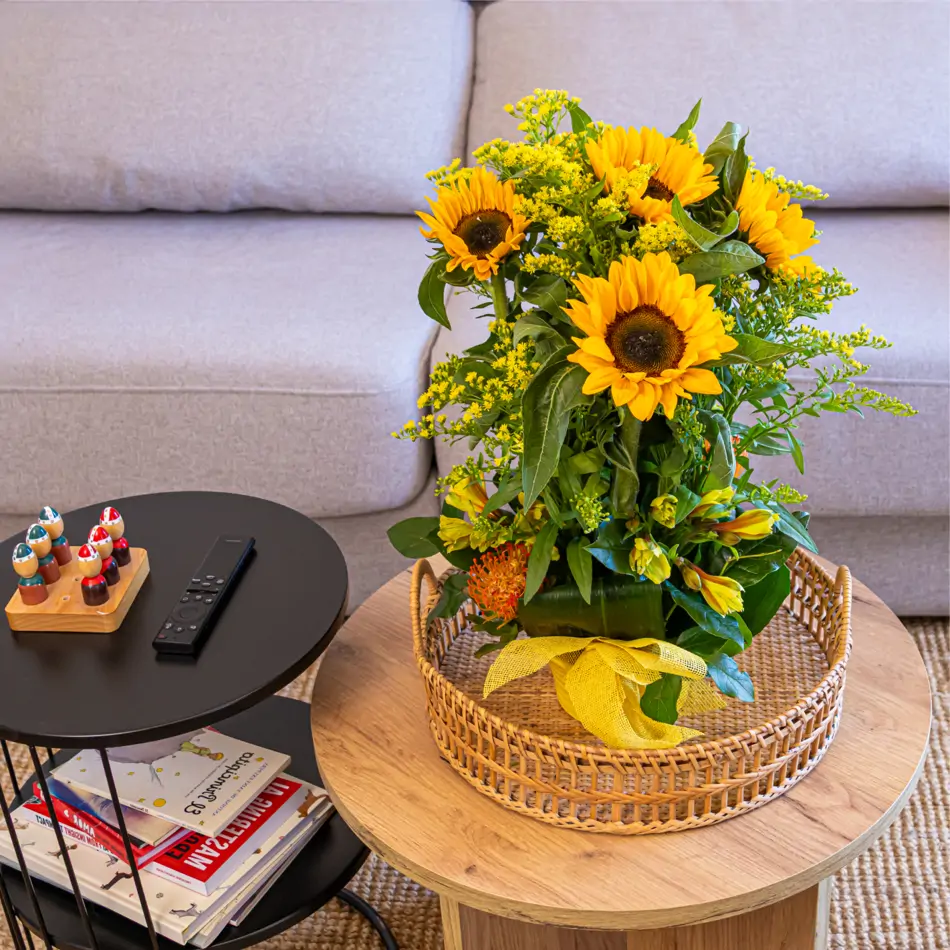 Vertical de girasoles