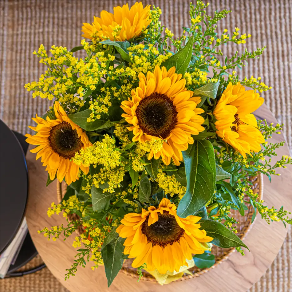 Vertical de girasoles