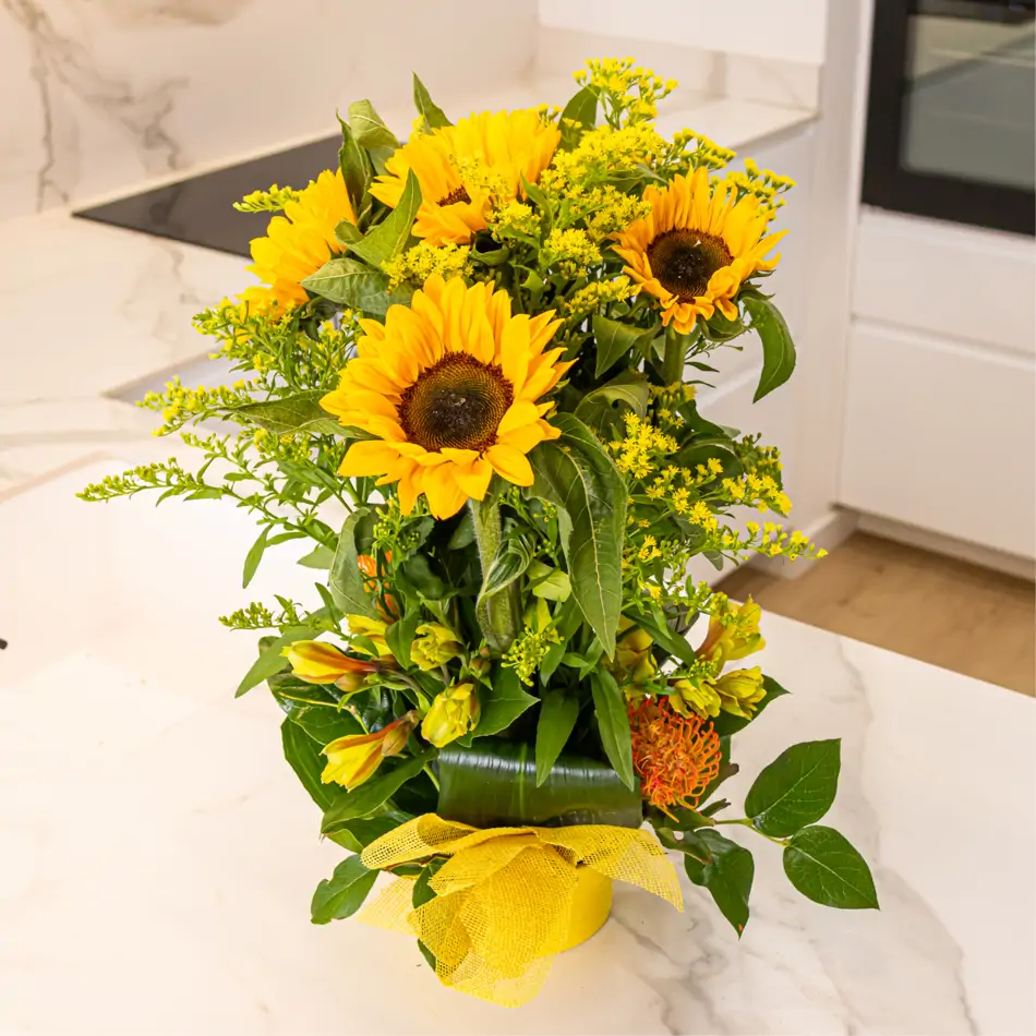 Vertical de girasoles